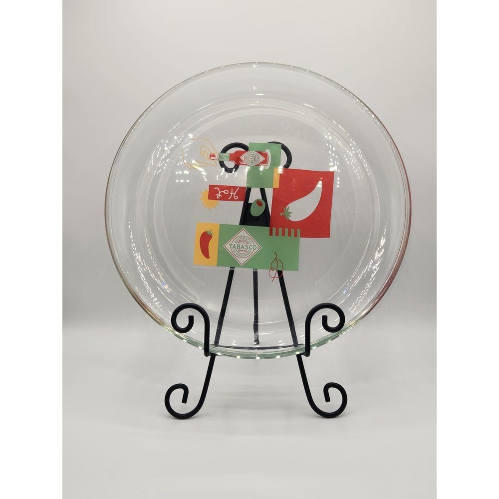 2000‎ Tabasco McIlhenny Company Glass Advertisement Serving Platter 12"